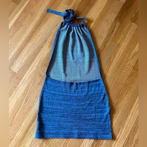 Bodycon, backless, halter, mini dress